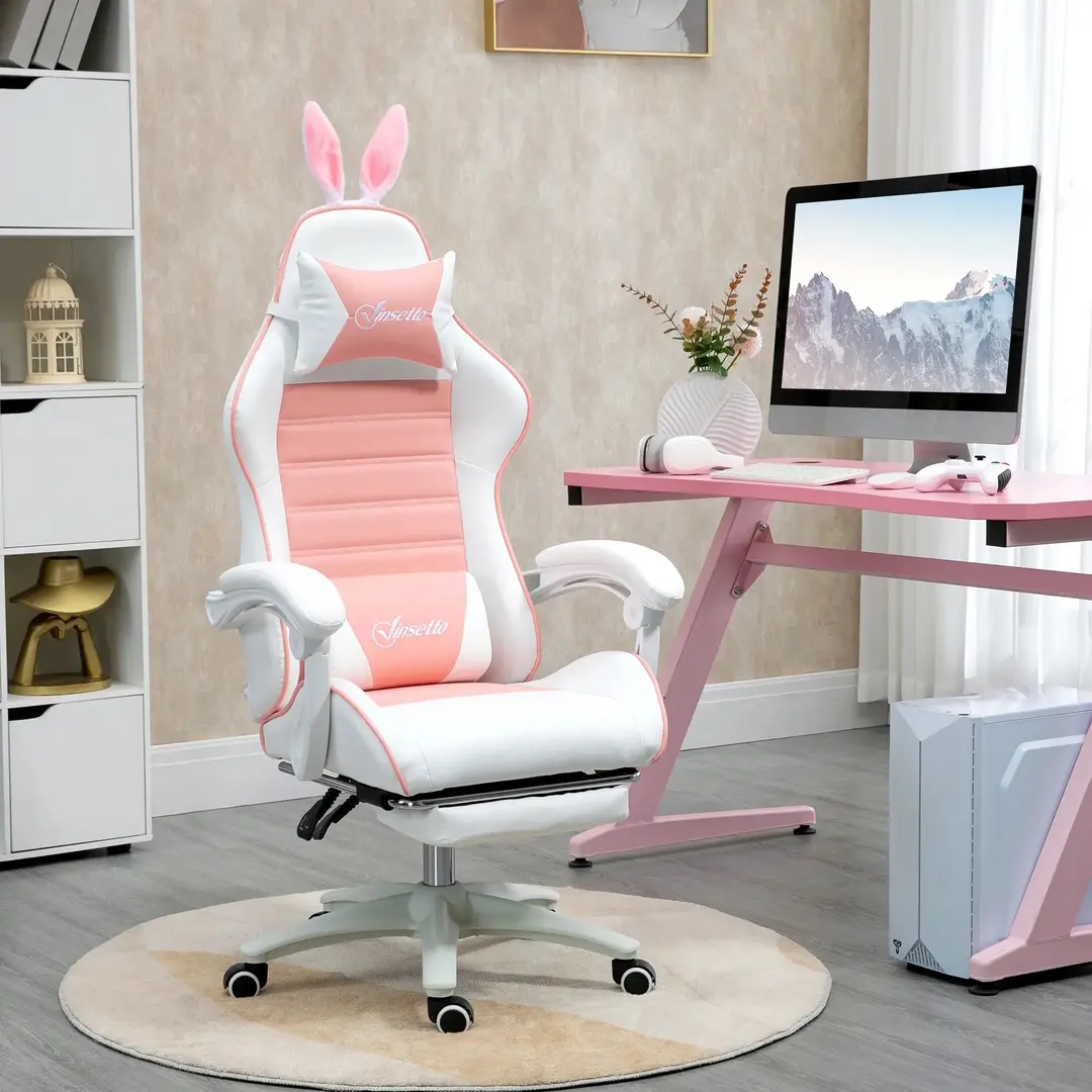 Fotoliu gaming Vinsetto 921-621V00PK (Pink/White)