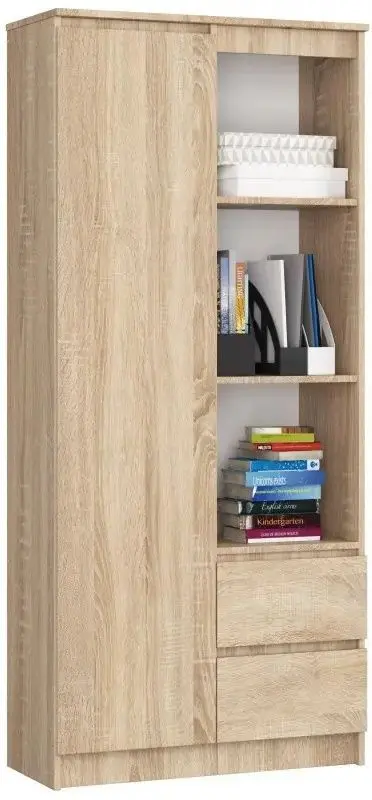 Комплект офисной мебели Akord R11 R80 1D2SZ Sonoma Oak + B-17 1SZ1D Sonoma Oak + B-17 Sonoma Oak + Chomik FOT5047 Black - 9