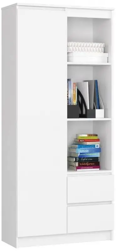 Комплект офисной мебели Akord R11 R80 1D2SZ White + B-17 1SZ1D White + B-17 White + Chomik FOT5047 Black - 9