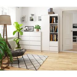 Комплект офисной мебели Akord R11 R80 1D2SZ White + B-17 1SZ1D White + B-17 White + Chomik FOT5047 Black Thumb