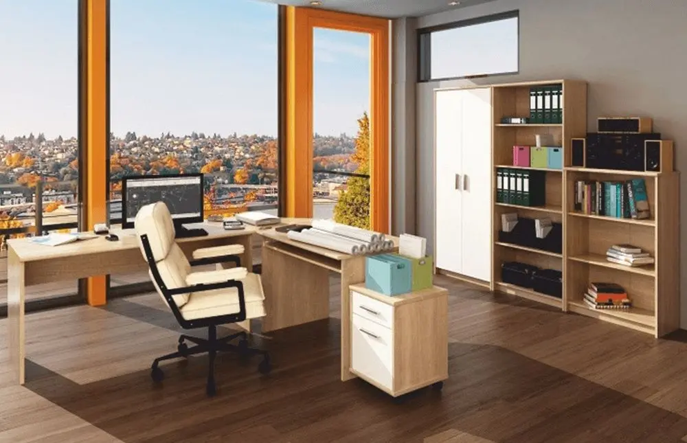 Birou modular Mobhaus Johan 2 New (Sonoma Oak/White)