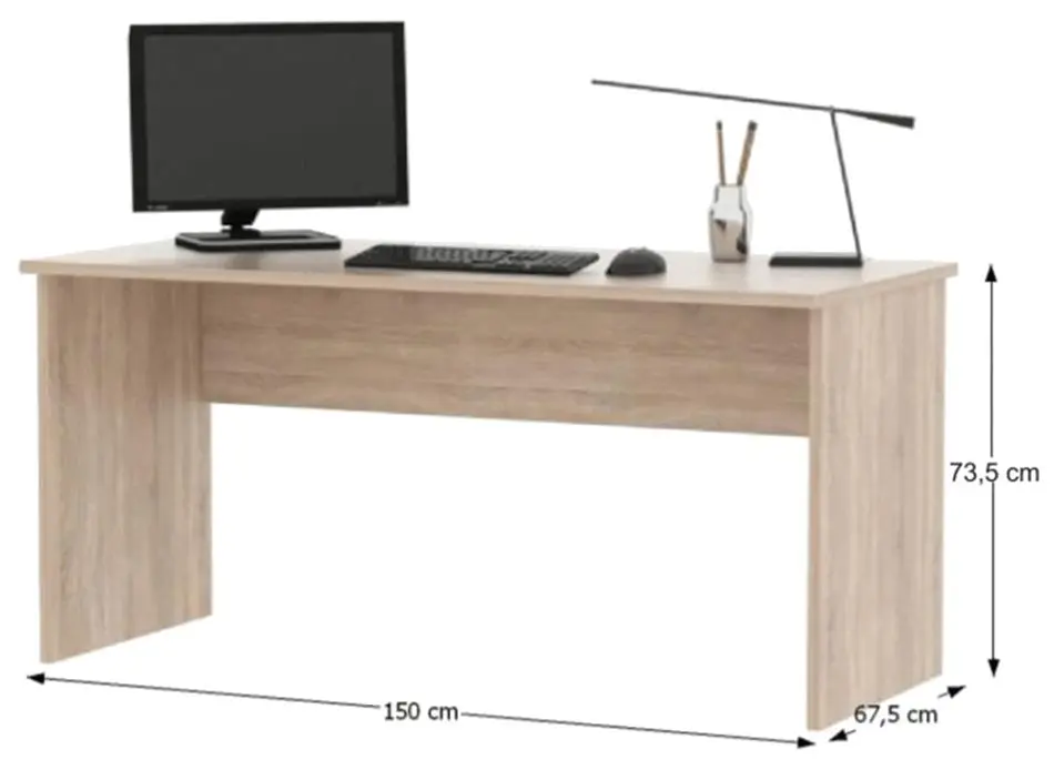 Birou modular Mobhaus Johan 2 New (Sonoma Oak/White)