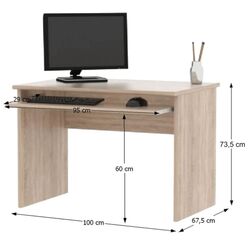 Birou modular Mobhaus Johan 2 New (Sonoma Oak/White) Thumb