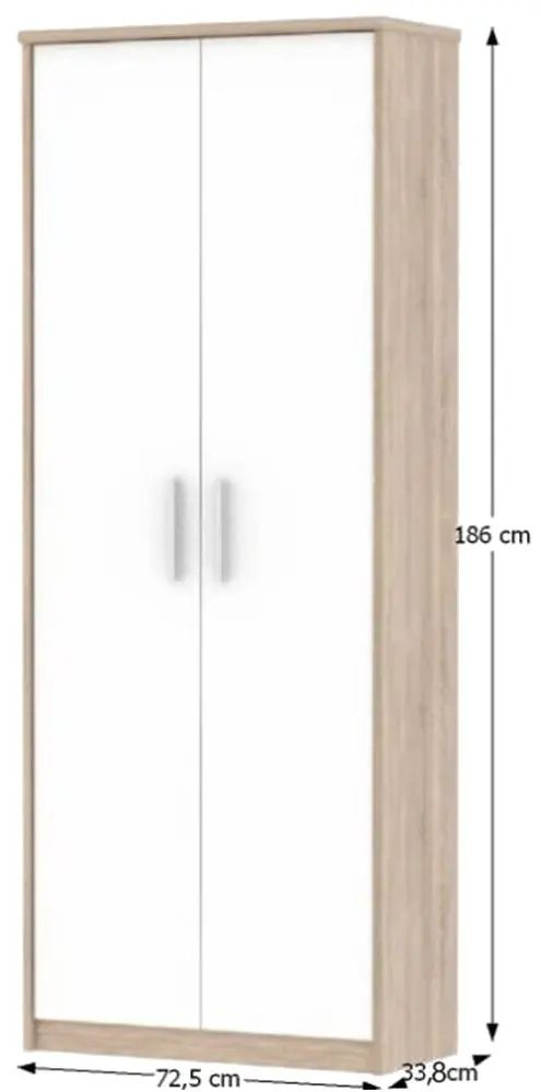 Birou modular Mobhaus Johan 2 New (Sonoma Oak/White)