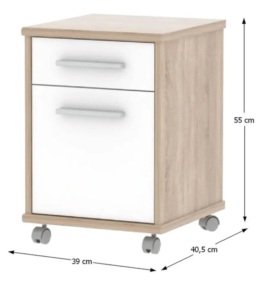 Birou modular Mobhaus Johan 2 New (Sonoma Oak/White)