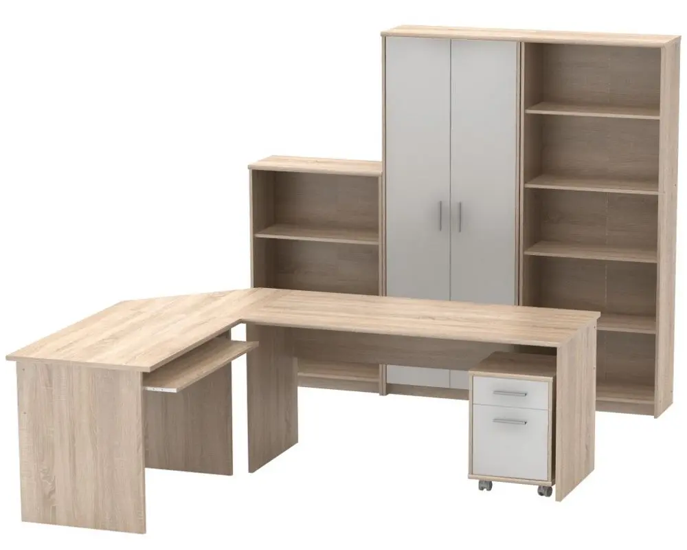 Birou modular Mobhaus Johan 2 New (Sonoma Oak/White)