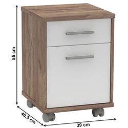 Birou modularTempo Kondela Johan 2 New (Kraft Dunkel/White) Thumb