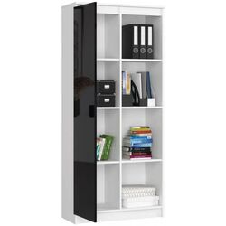 Etajera Akord R80 1D4P (White/Black Gloss) Thumb