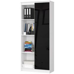 Etajera Akord R80 1D4P (White/Black Gloss) Thumb