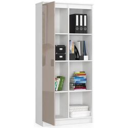 Стеллаж Akord R80 1D4P (White/Cappuccino Gloss) Thumb
