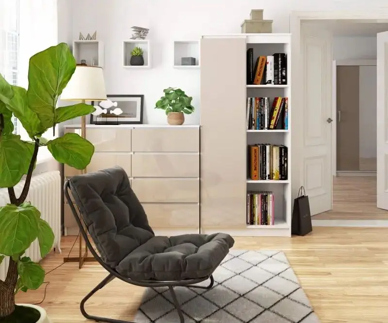 Стеллаж Akord R80 1D4P (White/Cappuccino Gloss) - 2