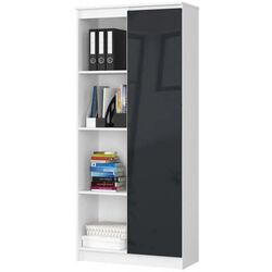 Стеллаж Akord R80 1D4P (White/Graphite Gloss) Thumb