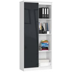 Etajera Akord R80 1D4P (White/Graphite Gloss)