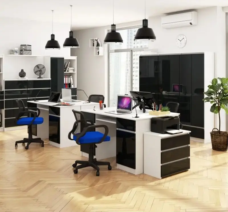 Стеллаж Akord R80 1D4P (White/Graphite Gloss)