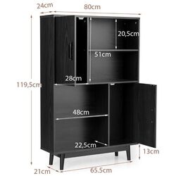 Etajera Costway HW67563BK (Black) Thumb