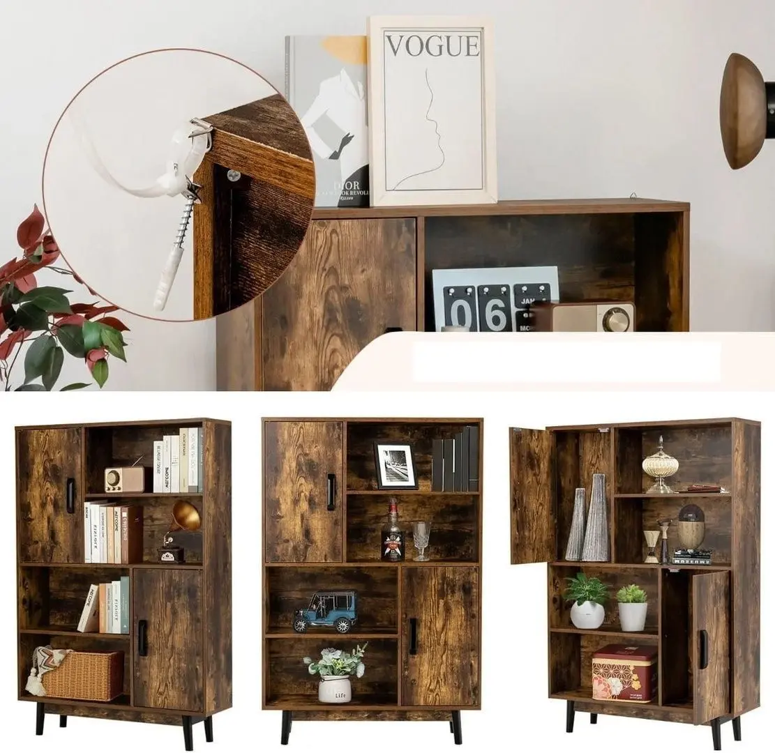 Стеллаж Costway HW67563CF (Coffee)