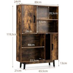 Стеллаж Costway HW67563CF (Coffee) Thumb