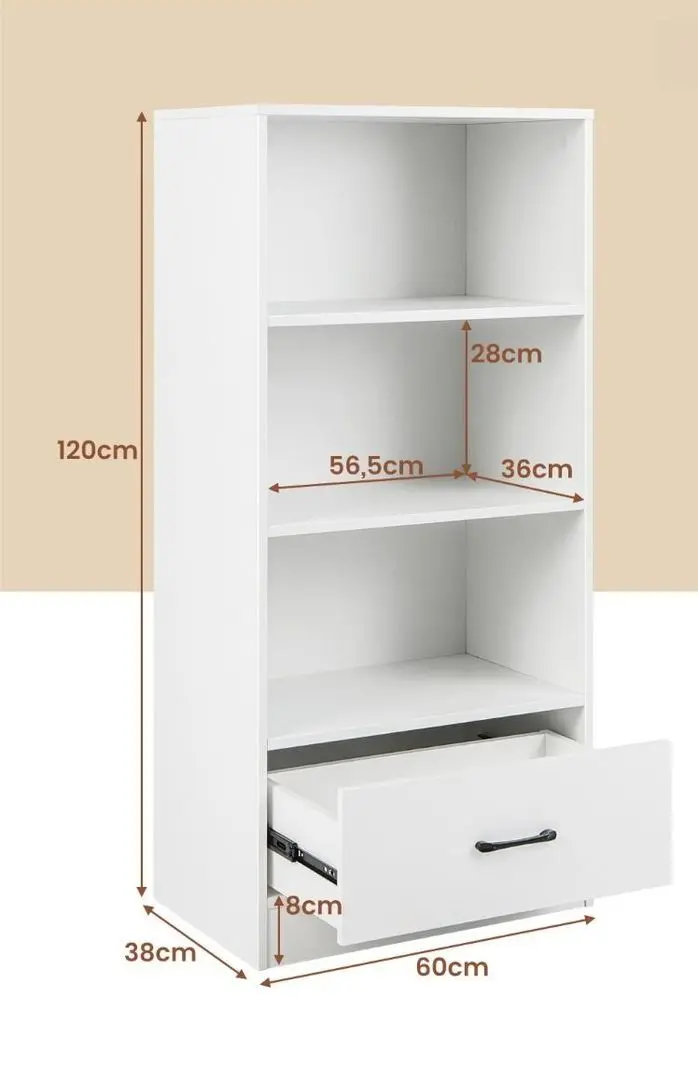Etajera Costway JV10665WH (White)