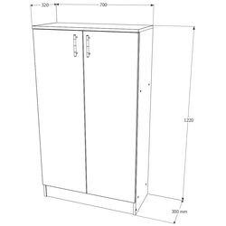 Dulap Haaus Flint 2U 70x32x122 (Sonoma Oak) Thumb