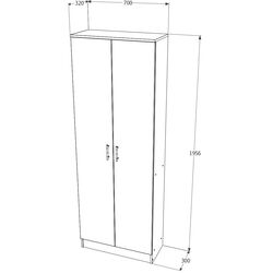 Dulap Haaus Flint 2U (Sonoma Oak) Thumb