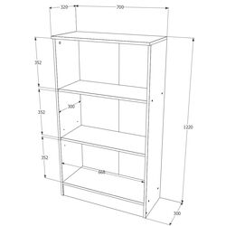 Etajera Haaus Flint 2 polite (Sonoma Oak) Thumb