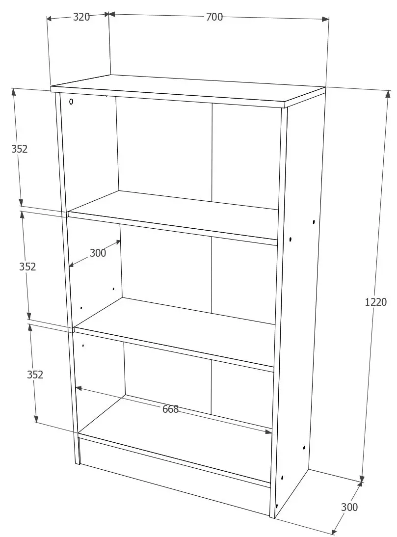 Etajera Haaus Flint 2 polite (Sonoma Oak) - 2