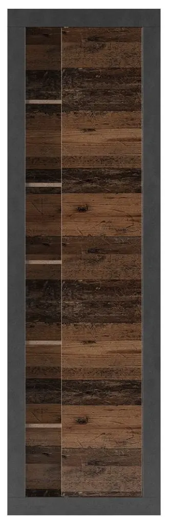 Книжный шкаф Helvetia Zena Nr.05 1D Left/Right (Matera/Old Style Mix Planked-Old Wood) - 6