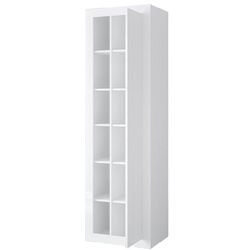 Книжный шкаф Helvetia Zena Nr.05 1D Left/Right (White/White Gloss) Thumb