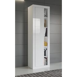 Книжный шкаф Helvetia Zena Nr.05 1D Left/Right (White/White Gloss) Thumb