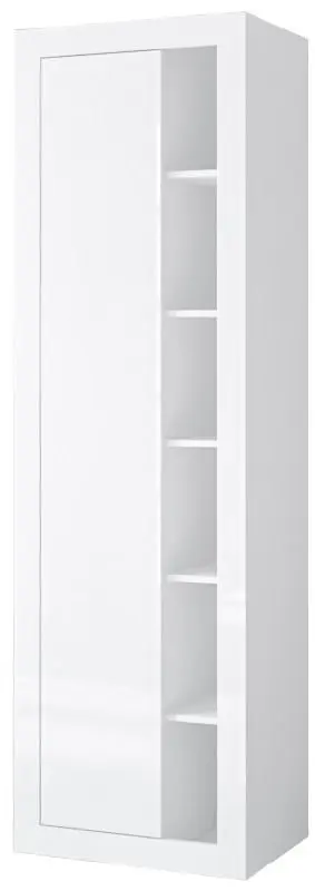 Книжный шкаф Helvetia Zena Nr.05 1D Left/Right (White/White Gloss)