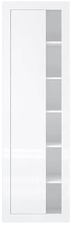 Книжный шкаф Helvetia Zena Nr.05 1D Left/Right (White/White Gloss) - 2