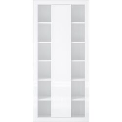 Книжный шкаф Helvetia Zena Nr.88 1D (White/White Gloss) Thumb