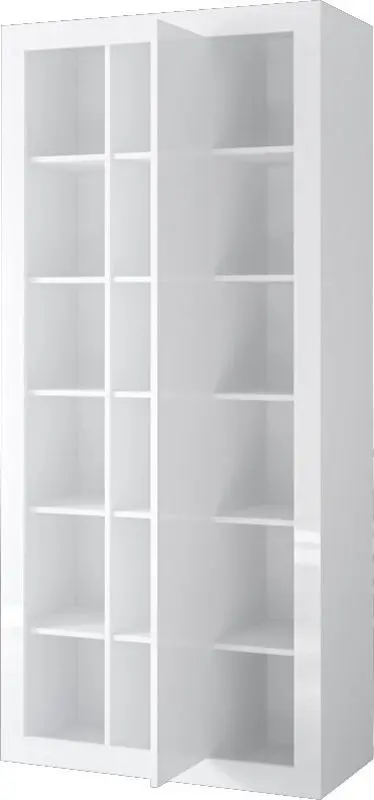 Книжный шкаф Helvetia Zena Nr.88 1D (White/White Gloss) - 3