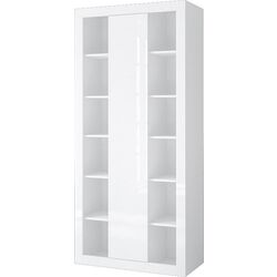 Книжный шкаф Helvetia Zena Nr.88 1D (White/White Gloss)