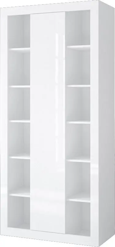 Книжный шкаф Helvetia Zena Nr.88 1D (White/White Gloss)