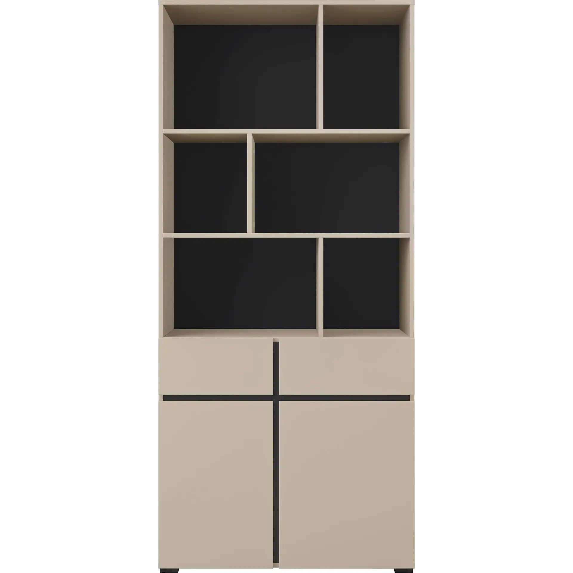 Комбинированный шкаф Helvetia Cross 24CWMY87 (Congo/Black) - 6