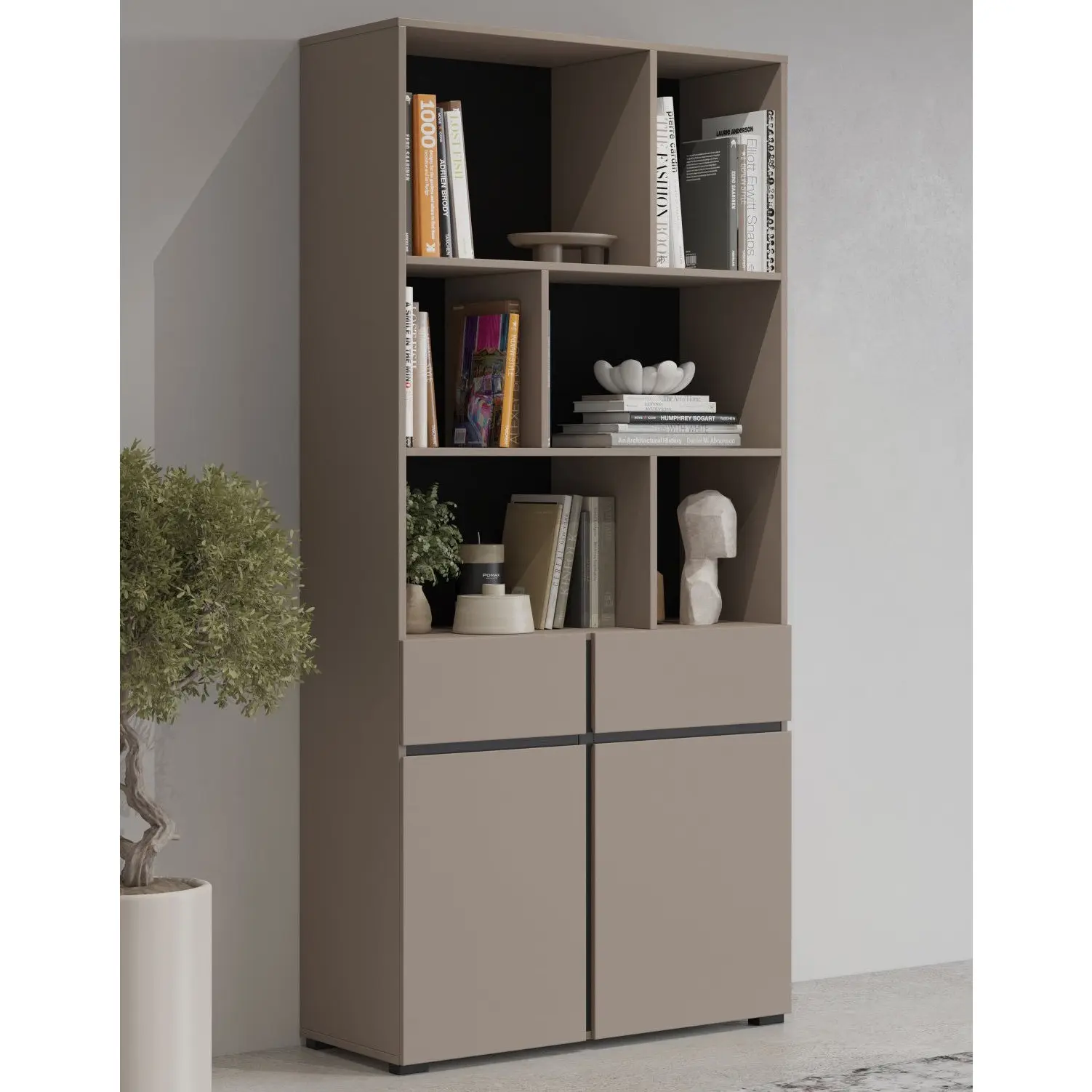 Комбинированный шкаф Helvetia Cross 24CWMY87 (Congo/Black) - 7