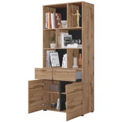 Dulap combinat Helvetia Cross 24N6MY87 (Wotan Oak/Black) Thumb