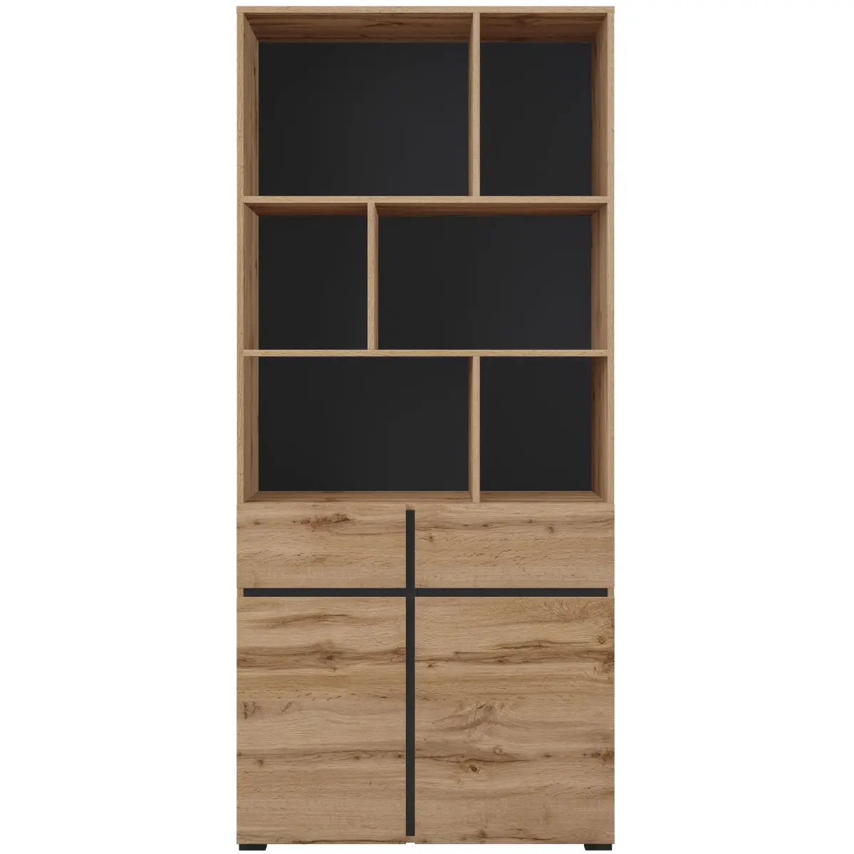 Dulap combinat Helvetia Cross 24N6MY87 (Wotan Oak/Black) - 5