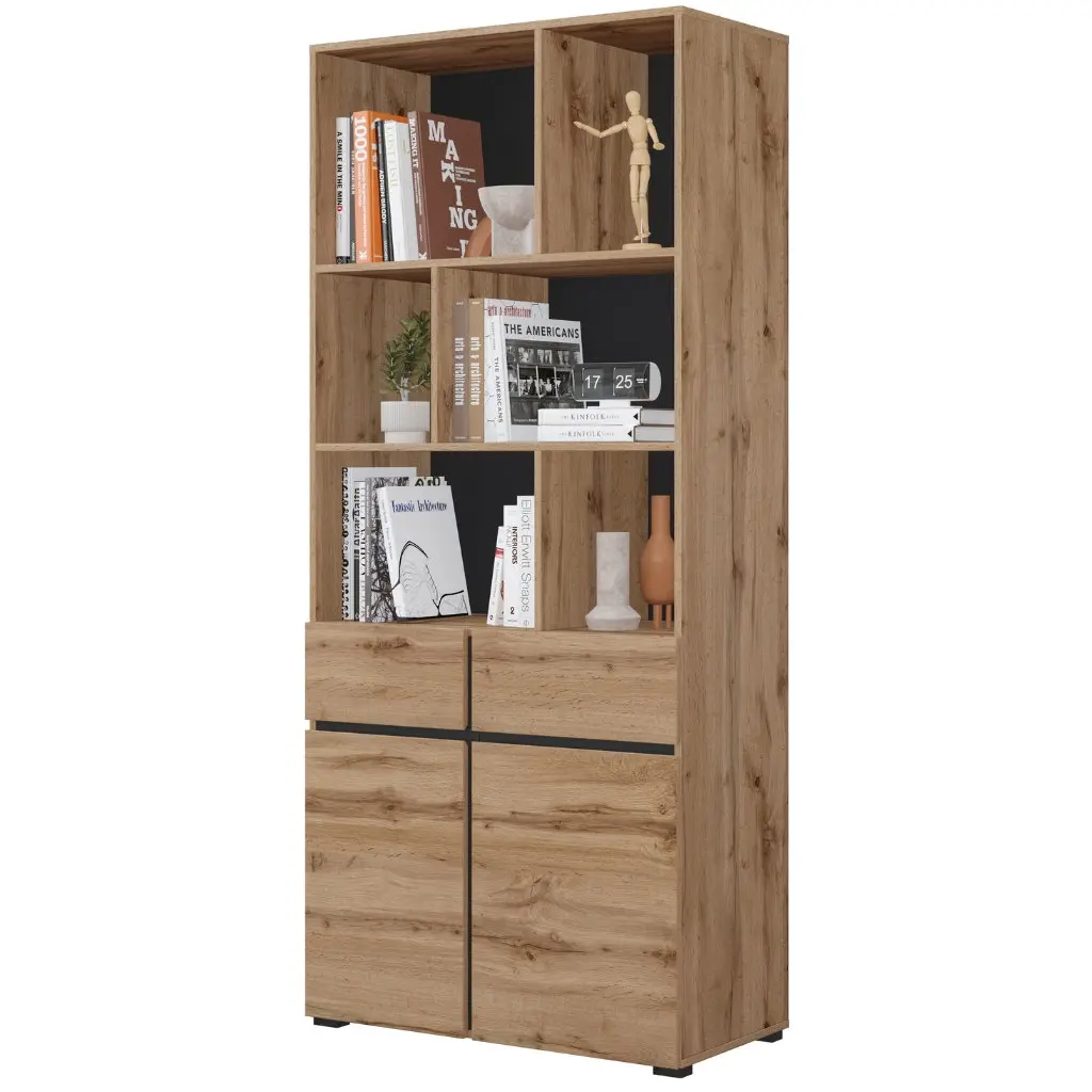 Dulap combinat Helvetia Cross 24N6MY87 (Wotan Oak/Black) - 6