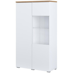 Dulap combinat Helvetia Modo 247VOJ44 (White/Mauvella oak) Thumb