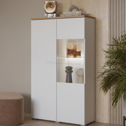 Dulap combinat Helvetia Modo 247VOJ44 (White/Mauvella oak)