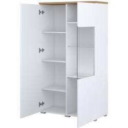 Dulap combinat Helvetia Modo 247VOJ44 (White/Mauvella oak) Thumb