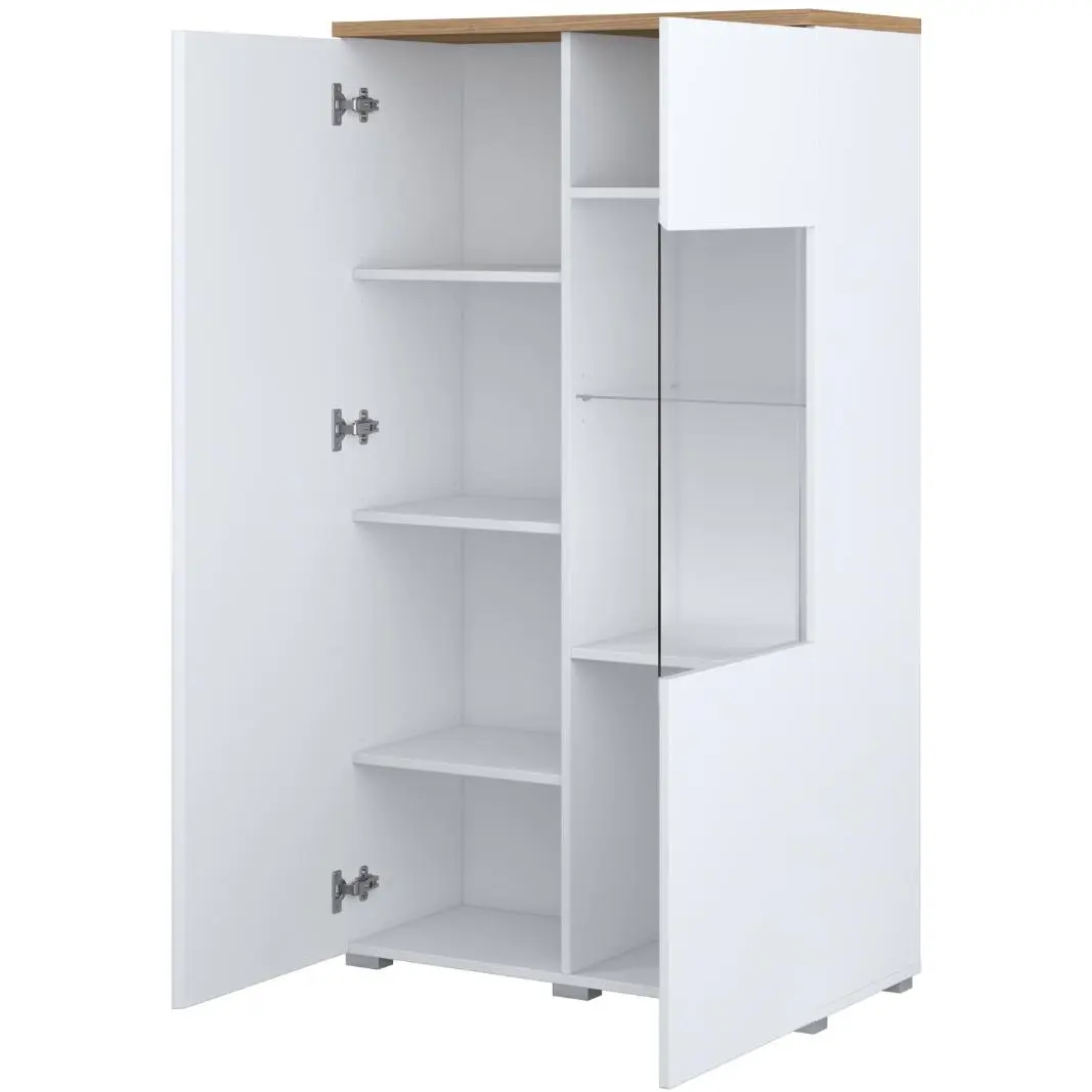 Dulap combinat Helvetia Modo 247VOJ44 (White/Mauvella oak) - 4