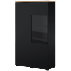 Dulap combinat Helvetia Modo 24W3OJ44 (Mauvella oak/Black onyks) Thumb