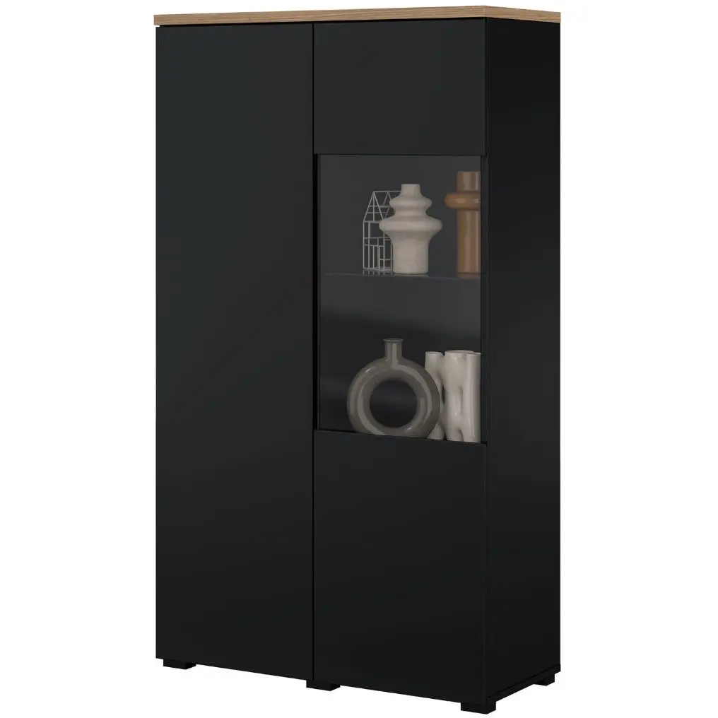 Dulap combinat Helvetia Modo 24W3OJ44 (Mauvella oak/Black onyks) - 3
