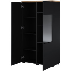 Dulap combinat Helvetia Modo 24W3OJ44 (Mauvella oak/Black onyks) Thumb
