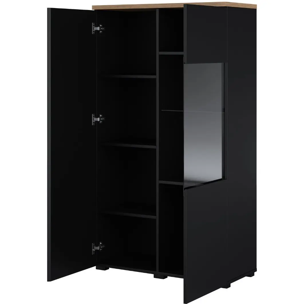 Dulap combinat Helvetia Modo 24W3OJ44 (Mauvella oak/Black onyks) - 4