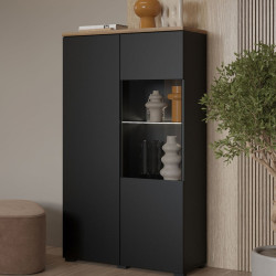 Dulap combinat Helvetia Modo 24W3OJ44 (Mauvella oak/Black onyks) Thumb