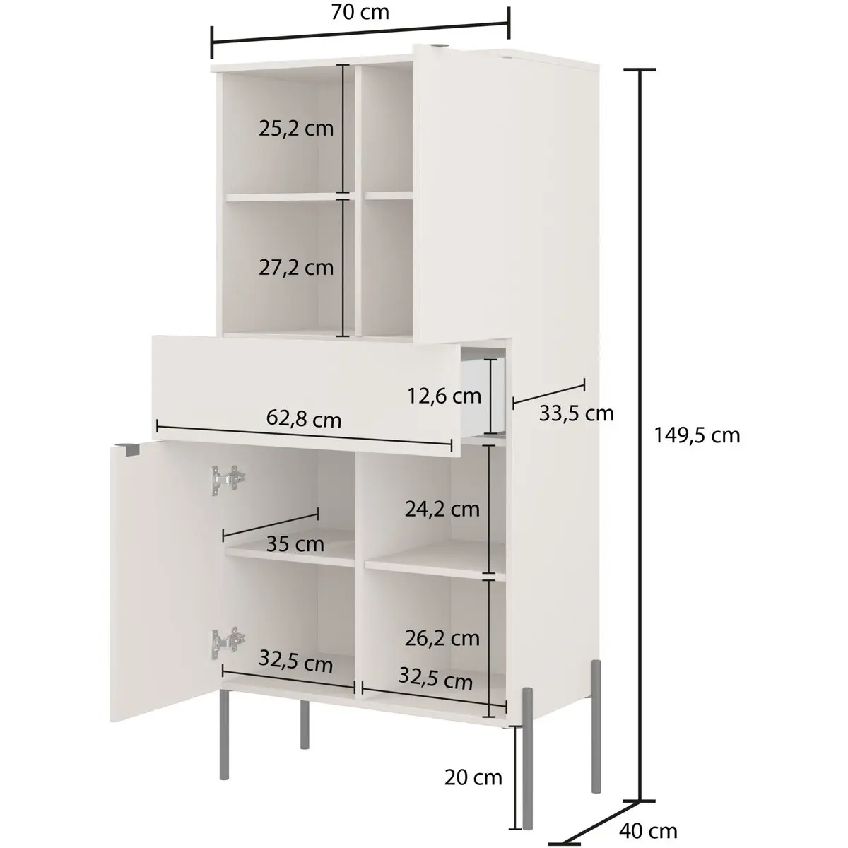 Dulap combinat Helvetia ORE 24LGOG42 (Lindberg Oak) - 5